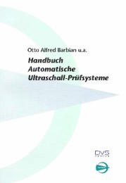 DGZfP-Handbuch Automatische Ultraschall-Prüfsysteme