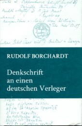 Denkschrift an einen deutschen Verleger