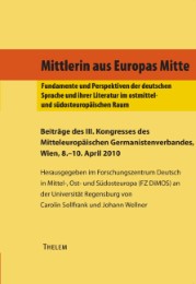 Tagungsband zur dritten Tagung des Mitteleuropäischen Germanistenverbandes