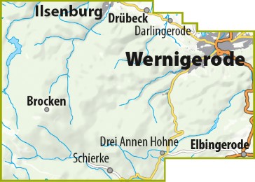 MTB Trail-Karte Harz 1: Wernigerode - Ilsenburg - Schierke - Brocken - Abbildung 1