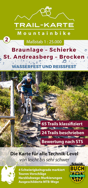 MTB Trail-Karte Harz 2: Braunlage - Schierke - St. Andreasberg - Brocken