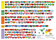 Erlebnisposter 'Flaggen aller Kontinente'
