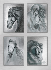 Poster-Set 'Horses - Silver Edition'
