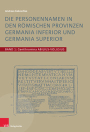 Die Personennamen in den römischen Provinzen Germania inferior und Germania superior - Cover