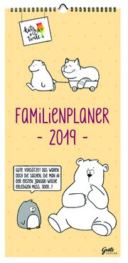 katz & tinte Familienplaner 2019 - Cover