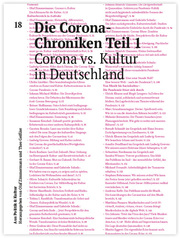 Die Corona-Chroniken Teil 1 - Corona vs. Kultur in Deutschland - Cover