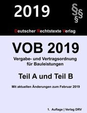 VOB 2019 Vergabe- und Vertragsordnung für Bauleistungen - Cover