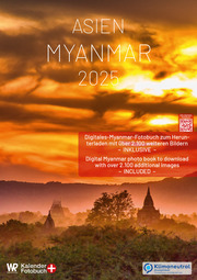 Kalender Myanmar 2025 A3 hochformat mit großem Kalendarium für Deine Einträge