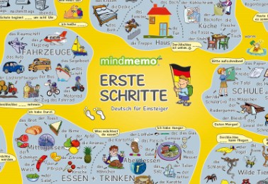 mindmemo Lernposter - Erste Schritte - Deutsch für Anfänger - spielend Deutsch lernen Kinder - Abbildung 1