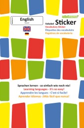 mindmemo Vokabel Sticker - Grundwortschatz Englisch / Deutsch - 280 Vokabel Aufkleber für Kinder und Erwachsene