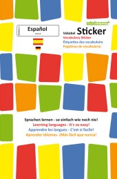 mindmemo Vokabel Sticker - Grundwortschatz Spanisch / Deutsch - 280 Vokabel Aufkleber für Kinder und Erwachsene