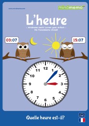 mindmemo Lernfolder - L'HEURE - Französisch lernen Uhrzeit für Kinder - Cover