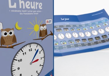 mindmemo Lernfolder - L'HEURE - Französisch lernen Uhrzeit für Kinder - Abbildung 2