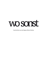WO SONST - Cover