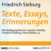 Friedrich Sieburg - Texte, Essays, Erinnerungen - Cover