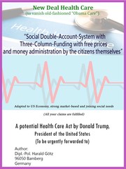 'Social Double-Account-System with Three-Column-Funding with free prices and money administration by the citizens themselves' Adapted to US Economy, strong market-based and joining social needs (All your claims are fulfilled)