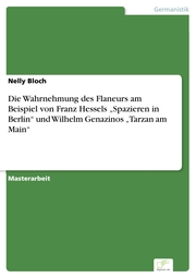 Die Wahrnehmung des Flaneurs am Beispiel von Franz Hessels 'Spazieren in Berlin' und Wilhelm Genazinos 'Tarzan am Main'