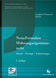 NotarFormulare Wohnungseigentumsrecht - Cover