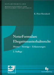 NotarFormulare Ehegattenunterhaltsrecht - Cover