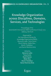Knowledge Organization across Disciplines, Domains, Services, and Technologies