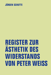 Register zur Ästhetik des Widerstands von Peter Weiss - Cover