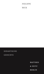 Didaktische Gedichte - Cover