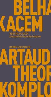 Artaud und die Theorie des Komplotts - Cover