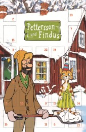 Trötsch Pettersson und Findus Adventskalenderkarte