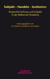 Subjekt - Handeln - Institution - Cover