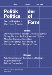 Politik der Form/Politics of Form - Cover