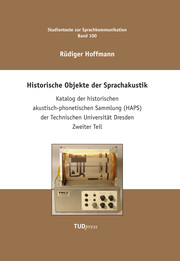 Historische Objekte der Sprachakustik - Cover