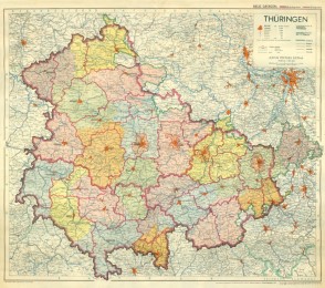 Historische Karte: Land Thüringen 1951