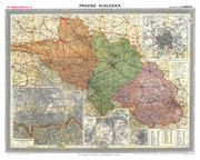 Historische Karte: Provinz SCHLESIEN im Deutschen Reich - um 1910 (gerollt) - Cover