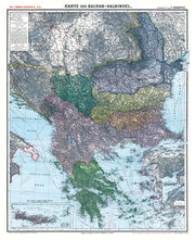 Historische Karte: Die BALKAN Halbinsel - um 1910 [gerollt] - Cover
