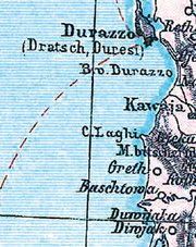 Historische Karte: Die BALKAN Halbinsel - um 1910 [gerollt] - Abbildung 2