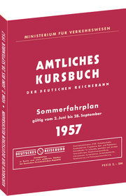 Kursbuch der Deutschen Reichsbahn - Sommerfahrplan 1957 - Cover