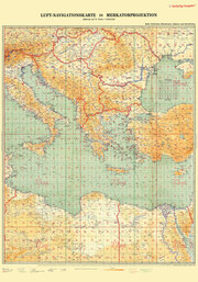 LUFT-NAVIGATIONSKARTE: Östliches Mittelmeer, Balkan, Nordafrika 1940 (Plano)