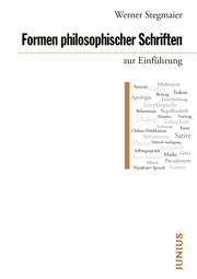 Formen philosophischer Schriften zur Einführung - Cover