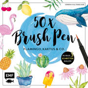50 x Brush Pen - Flamingo, Kaktus und Co. - Cover