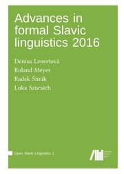 Advances in formal Slavic linguistics 2016 - Cover