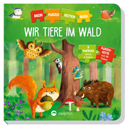 Puzzlekettenbuch - Wir Tiere im Wald