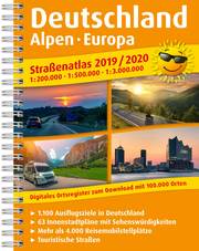 Straßenatlas 2019/2020 Deutschland, Alpen, Europa - Cover