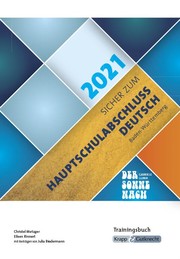 Sicher zum Hauptschulabschluss Deutsch Baden-Württemberg 2021 - Der Sonne nach - Cover