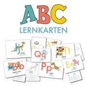 ABC-Lernkarten der Tiere