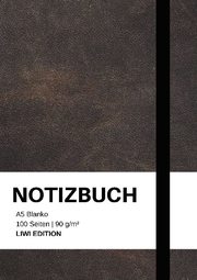 Notizbuch A5 blanko - 100 Seiten 90g/m2 - Soft Cover Schwarz - FSC Papier