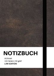 Notizbuch A5 liniert - 100 Seiten 90g/m2 - Soft Cover schwarz - FSC Papier