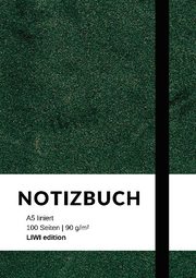Notizbuch A5 liniert - 100 Seiten 90g/m2 - Soft Cover grün - FSC Papier