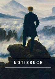 Notizbuch klein A5 Blanko - Notizheft 44 Seiten 90g/m2 - Softcover Caspar David Friedrich 'Der Wanderer über dem Nebelmeer' - FSC Papier