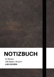 Notizbuch A4 blanko - 100 Seiten 90g/m2 - Soft Cover Schwarz - FSC Papier