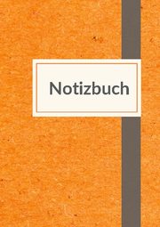 Notizbuch A5 liniert - 100 Seiten 90g/m2 - Soft Cover orange meliert - FSC Papier